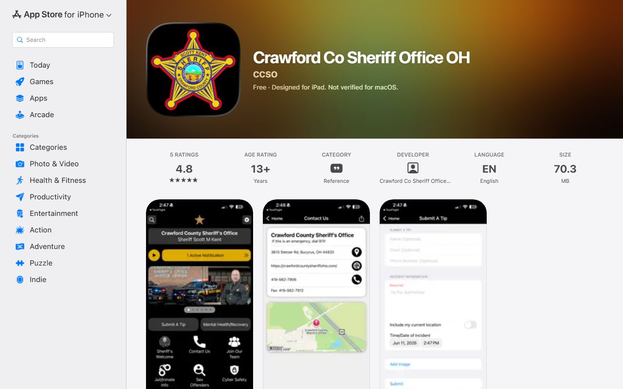 Crawford County jail mugshots sheriff app booking photo lookup source